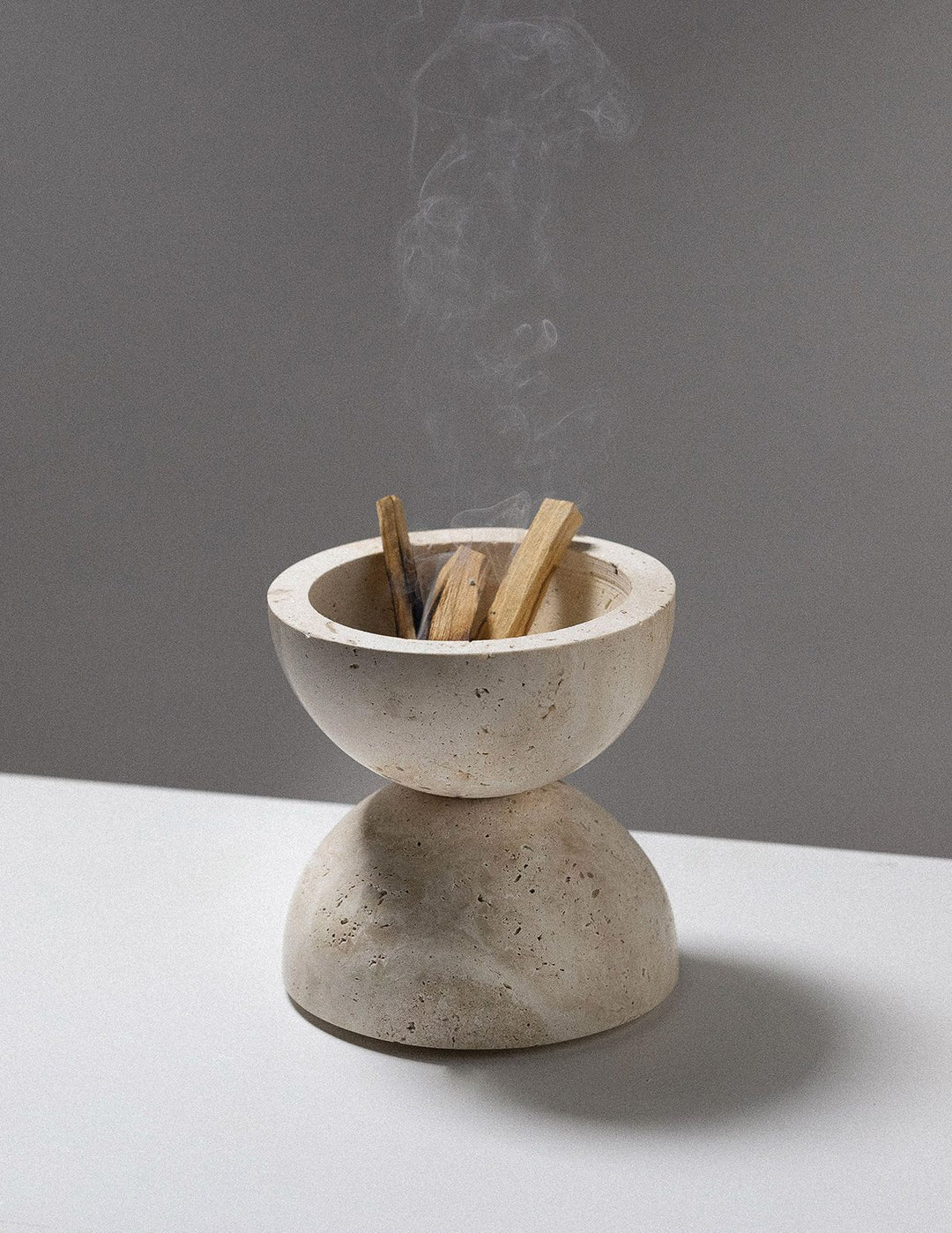 ADDITION STUDIO Sphere Incense Burner, Travertine