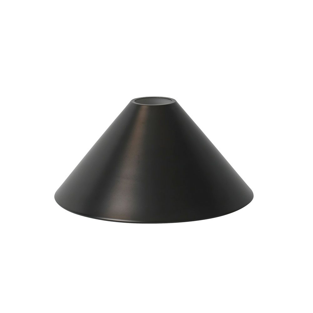 ferm LIVING - COLLECT Cone Lamp Shade Pendant, Black Brass (Shade Only)