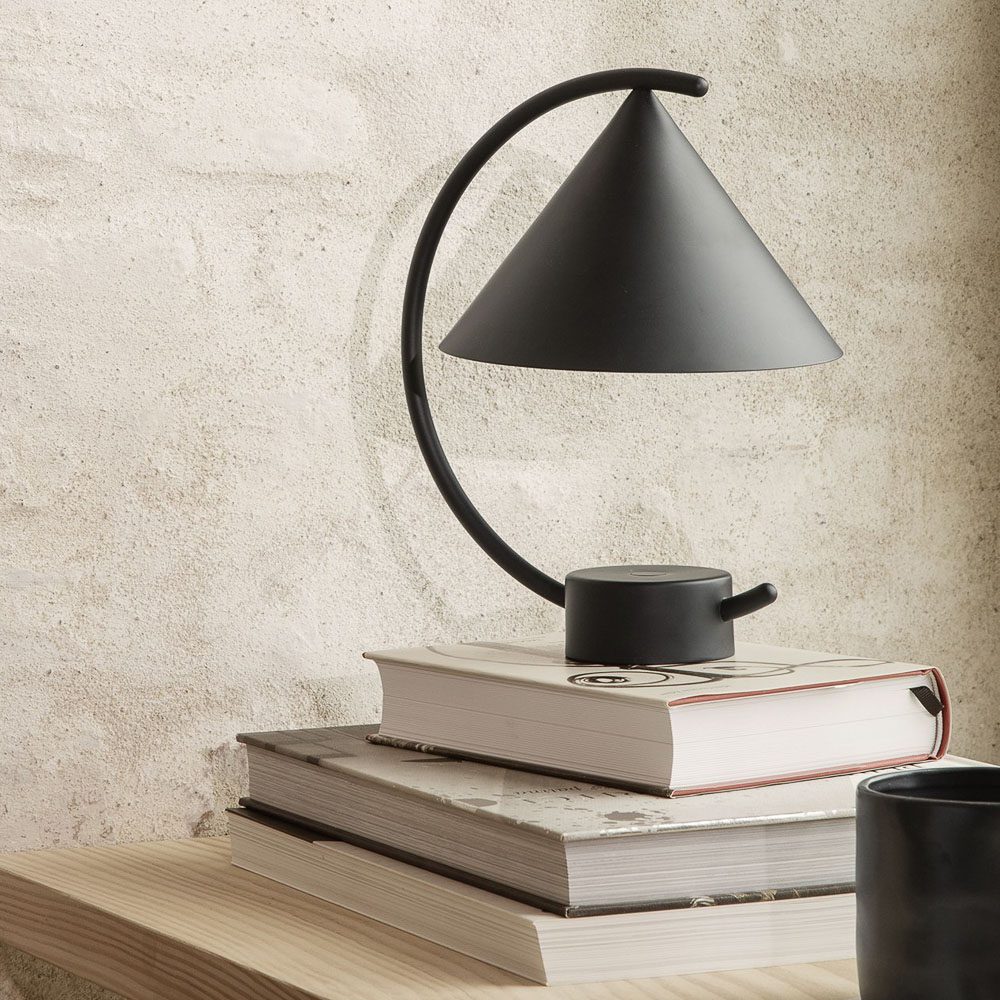 ferm LIVING Meridian Table Lamp, Portable, Black