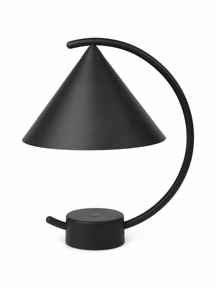 ferm LIVING Meridian Table Lamp, Portable, Black