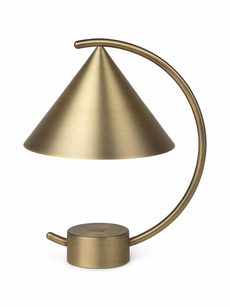 ferm LIVING Meridian Table Lamp, Portable, Brass