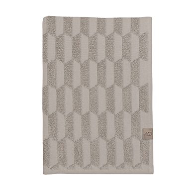 METTE DITMER Geo Bath Towel, Organic Cotton, 70x133cm, Sand