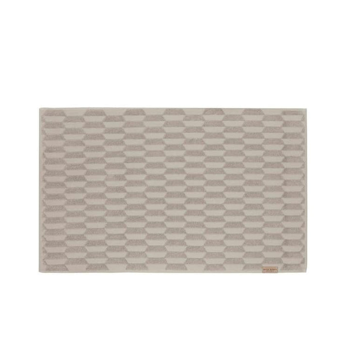 METTE DITMER Geo Bath Mat, Organic Cotton, 50x80cm, Sand