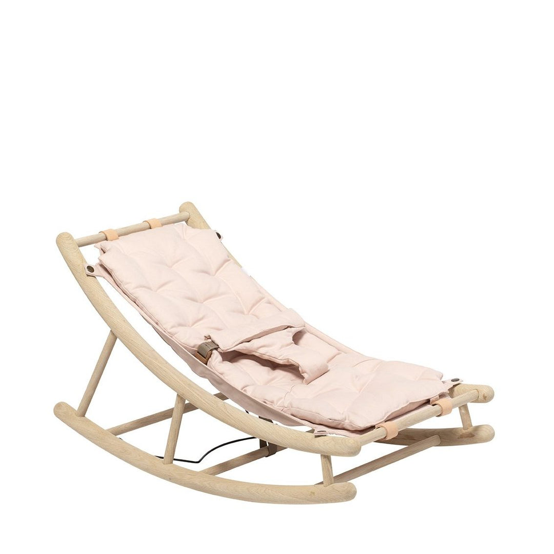 OLIVER FURNITURE Wood Baby Rocker, Oak/Rose