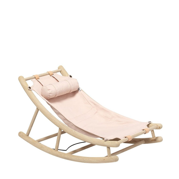 OLIVER FURNITURE Wood Baby Rocker, Oak/Rose