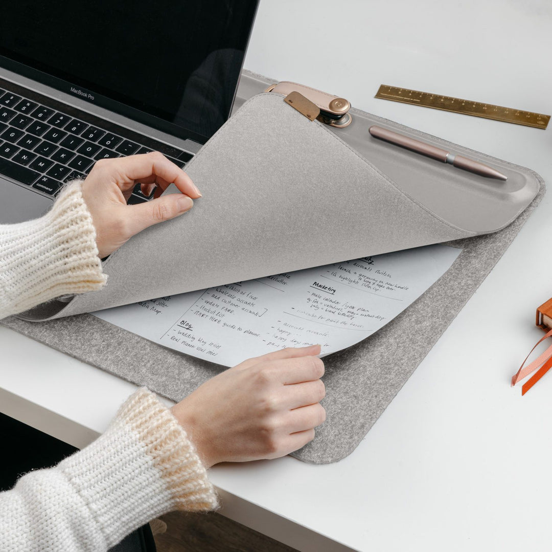 ORBITKEY Desk, Large, Mat Stone