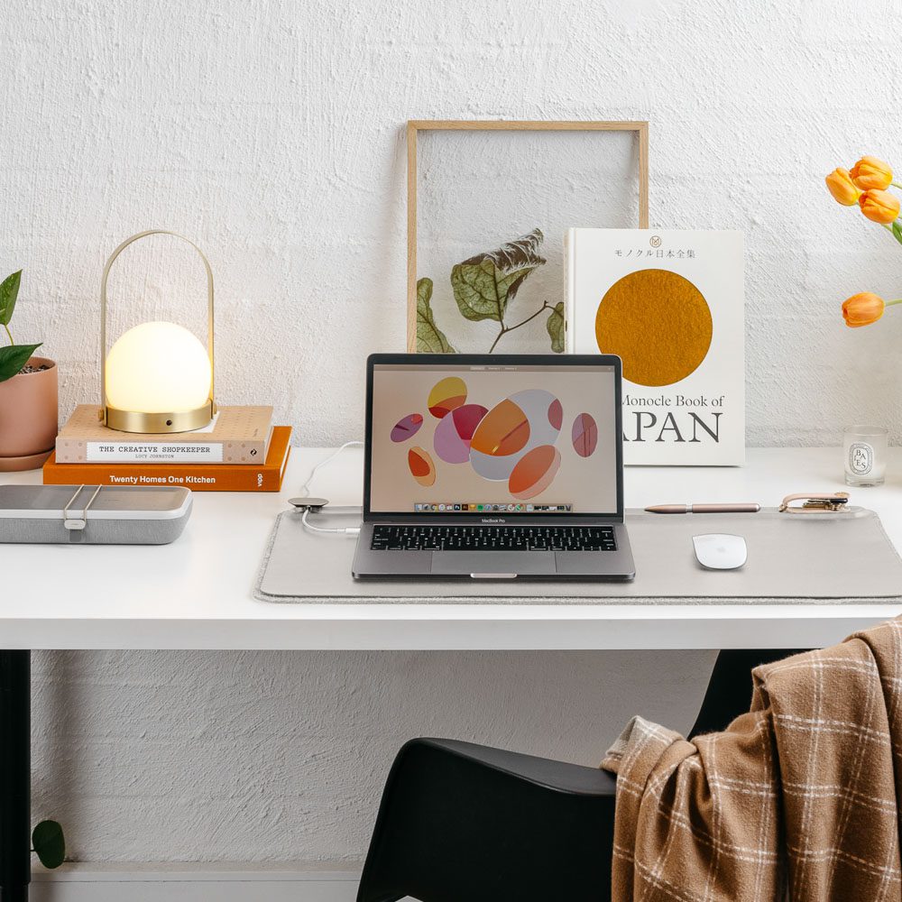 ORBITKEY Desk, Large, Mat Stone