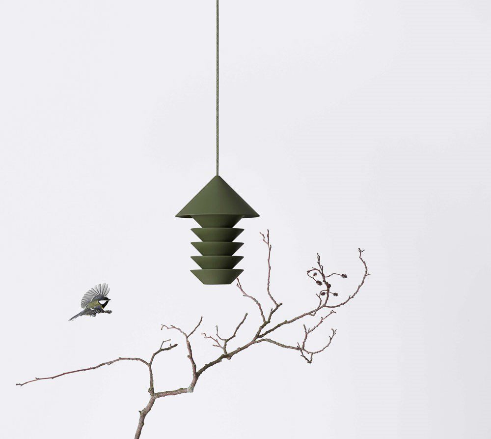 PIDAT Bird Silo/Bird Feeder, Camp Green