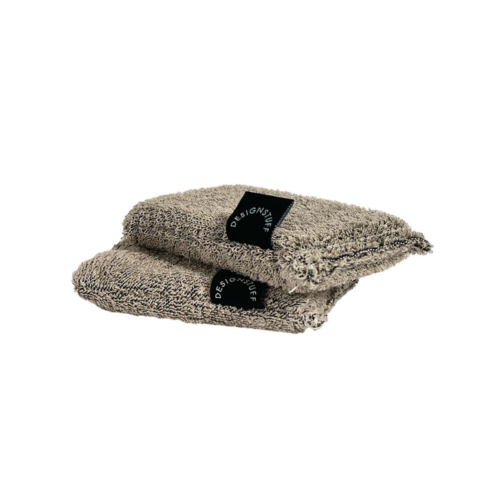 DESIGNSTUFF Hemp Marle Sponge, Black (Set of 2)