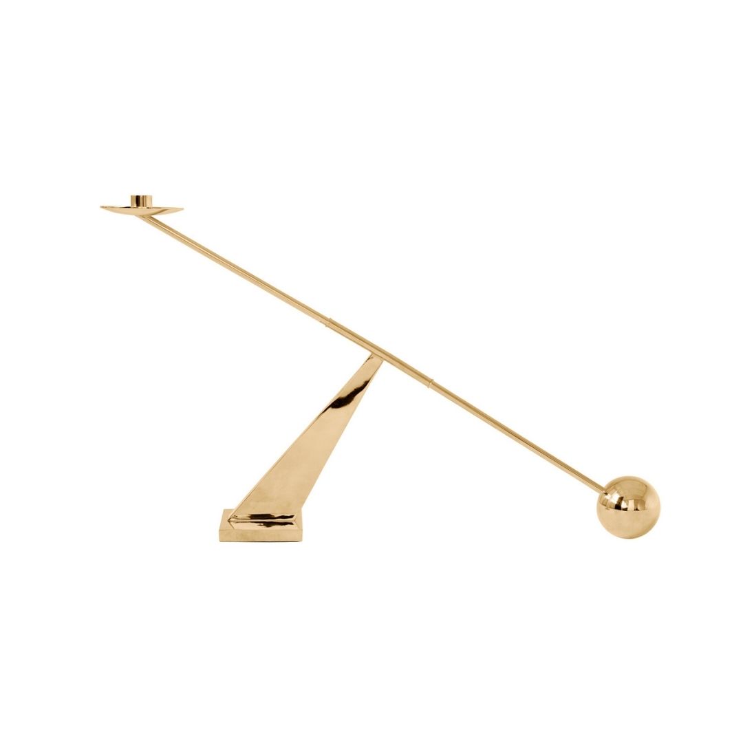 AUDO CPH Interconnect Candle Holder, W70cm, Polished Brass