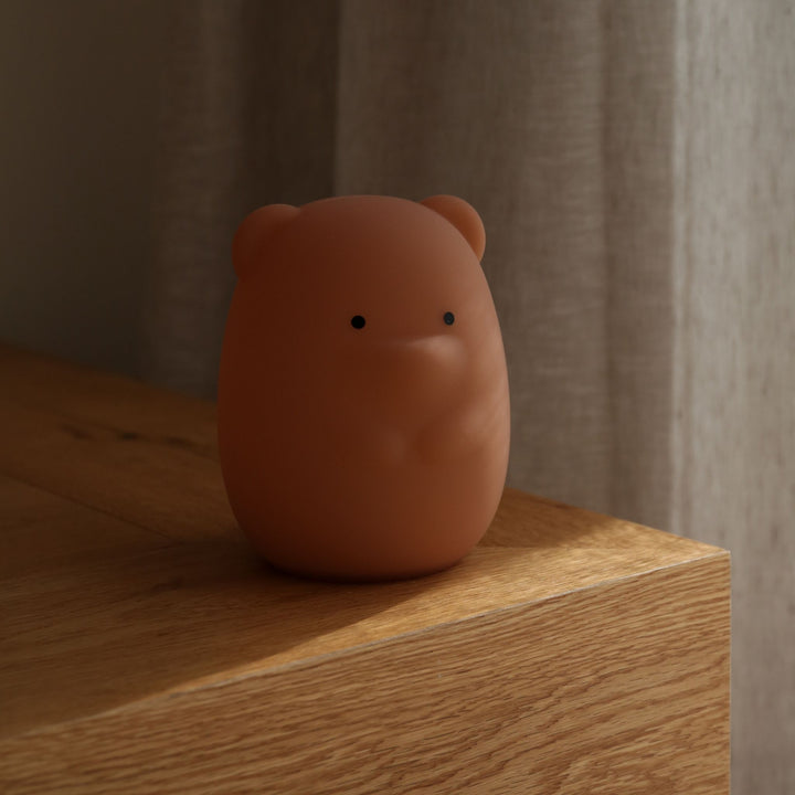 DESIGNSTUFF Bear Kids Night Lamp, Camel