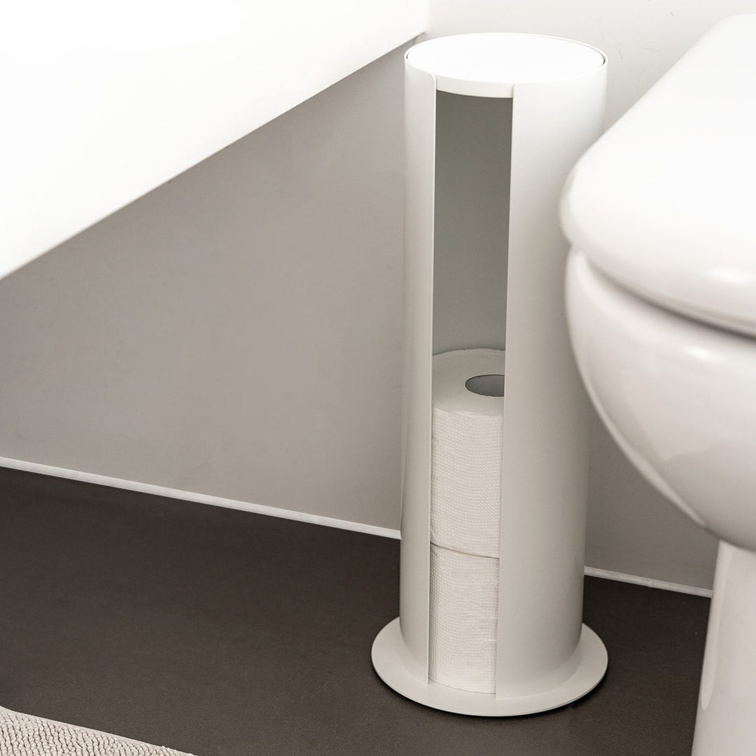 DESIGNSTUFF Toilet Roll Storage Holder, White