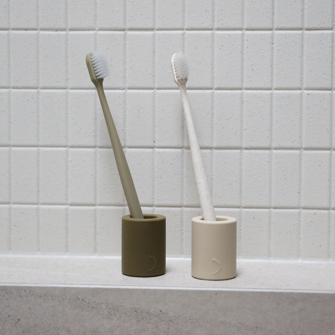 DESIGNSTUFF Wheatstraw Toothbrush, Khaki