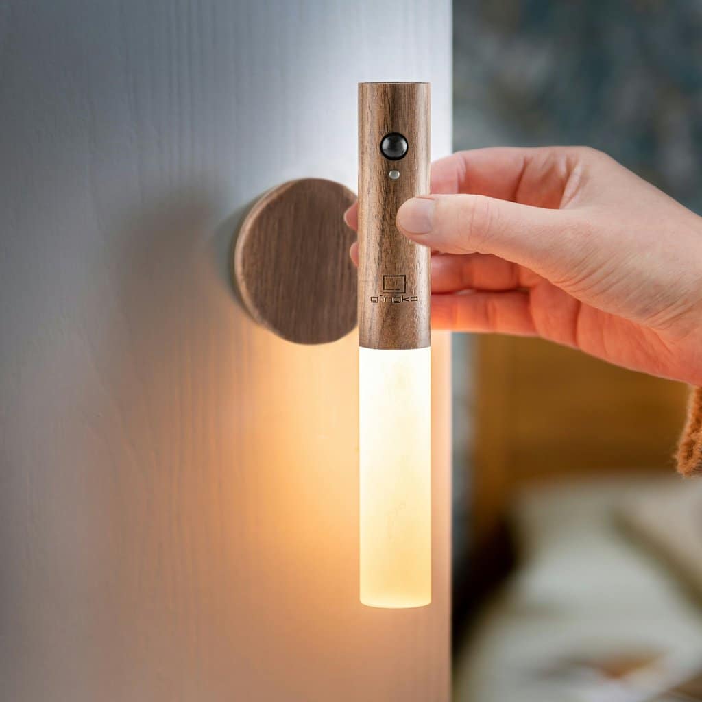 GINGKO Smart Baton Motion Sensor Light, Natural Walnut