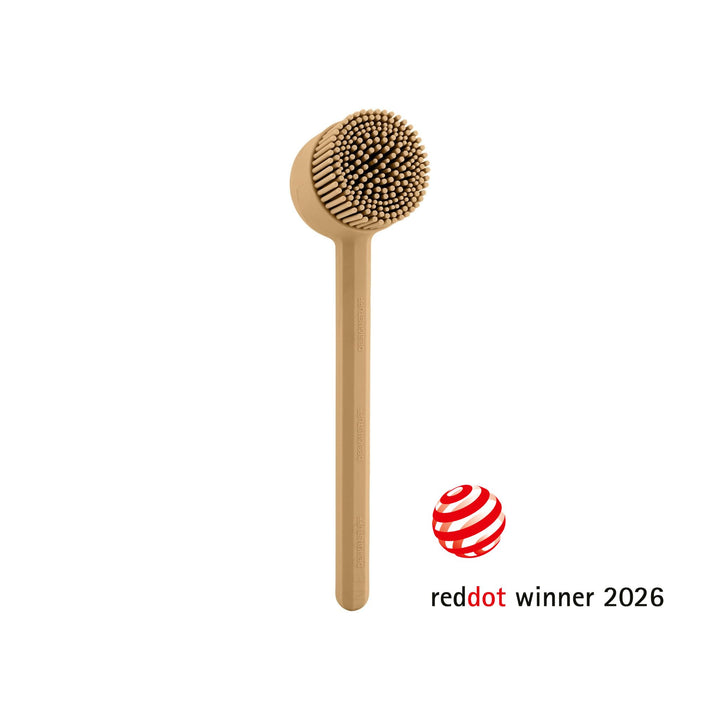 DESIGNSTUFF VANA Dish Brush, Silicone, Camel