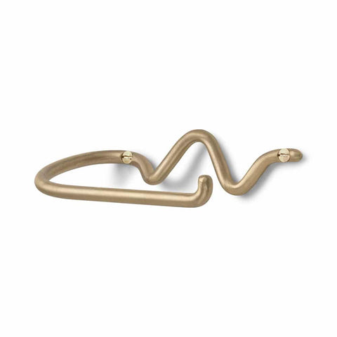 FERM LIVING Curvature Toilet Paper Holder, Brass