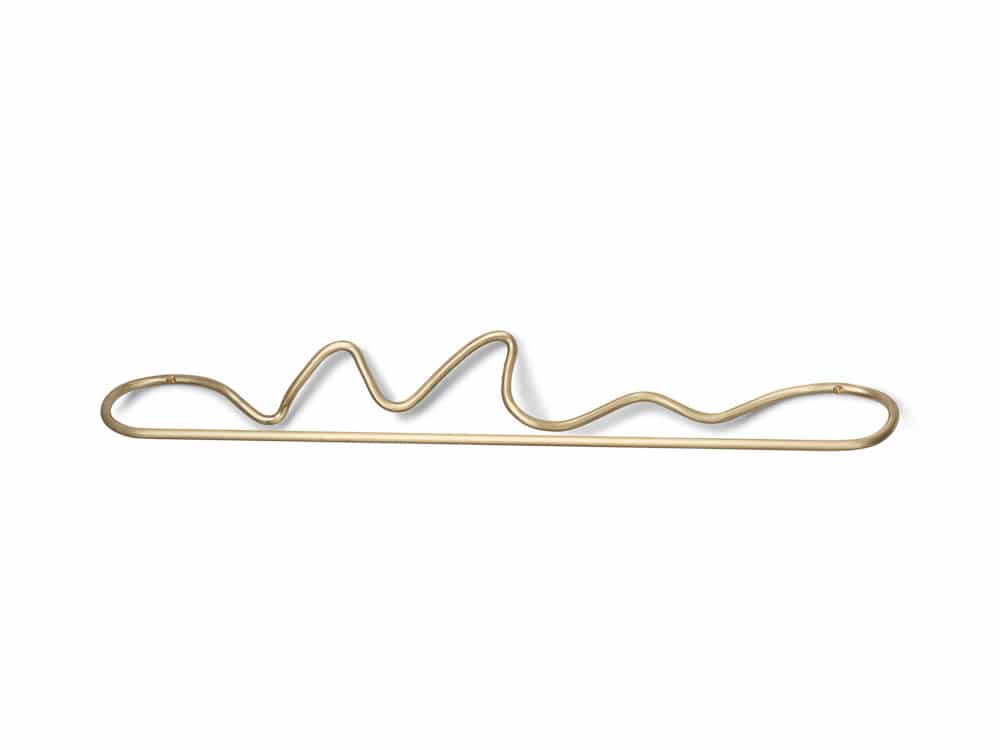 ferm LIVING Curvature Towel Hanger, Brass