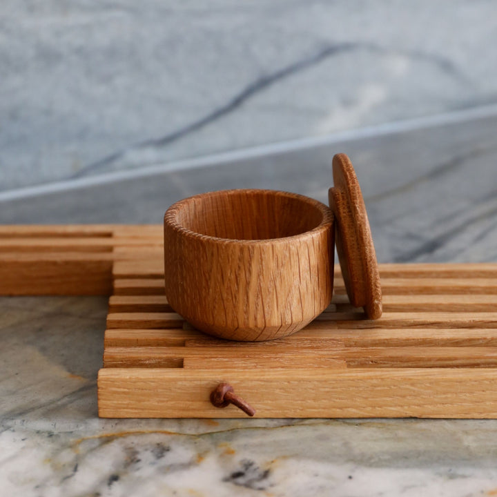 EKTA LIVING 'Salt Me' Salt Dish, Oiled Oak