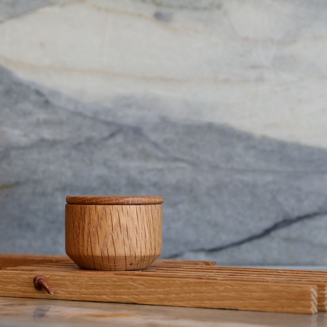 EKTA LIVING 'Salt Me' Salt Dish, Oiled Oak