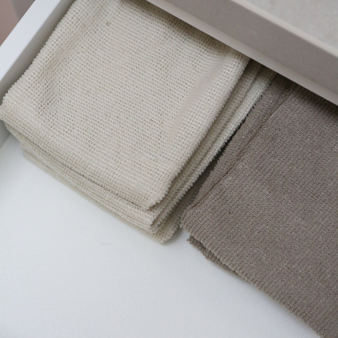 ENKEL STUDIO Microfibre Cloths, Cream/Taupe (Set of 8)