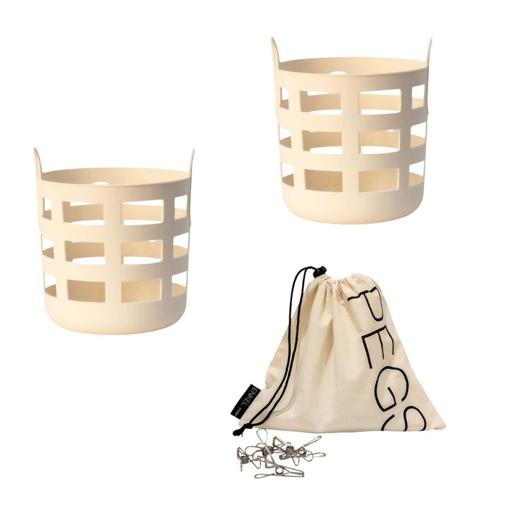ENKEL STUDIO Small Basket & Hang Pegs Bundle