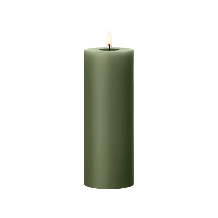 ESTER & ERIK LED Pillar Candle, 20cm, Green Soil
