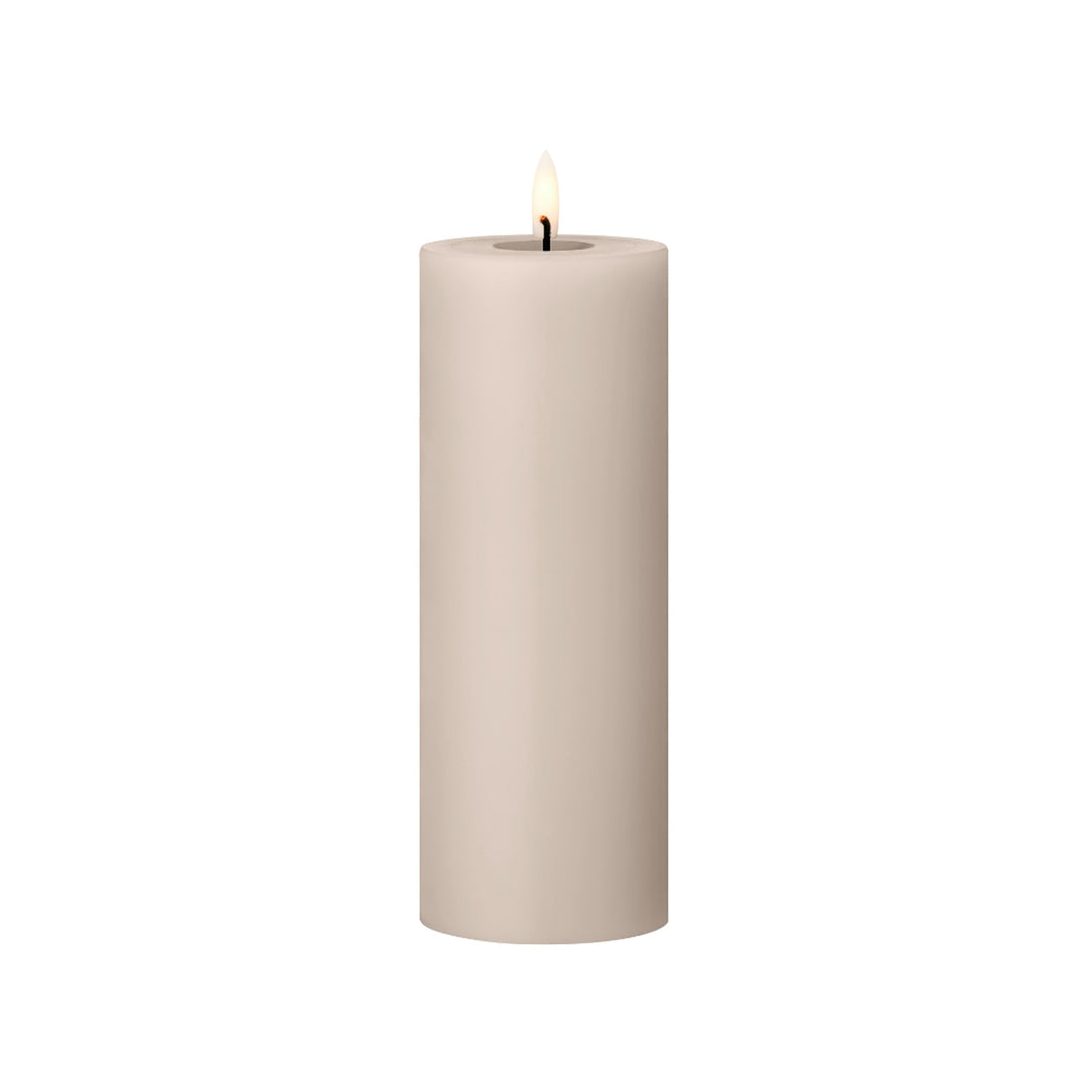ESTER & ERIK LED Pillar Candle, 20cm, Linen Grey