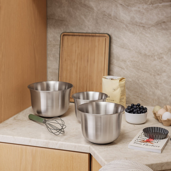 EVA SOLO Green Tools Mixing Bowls, Stainless Steel (Set of 3)