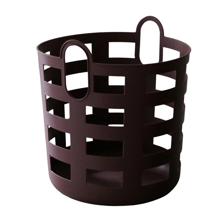 ENKEL STUDIO Storage and Laundry Basket, Large, Burgundy (Set of 2)