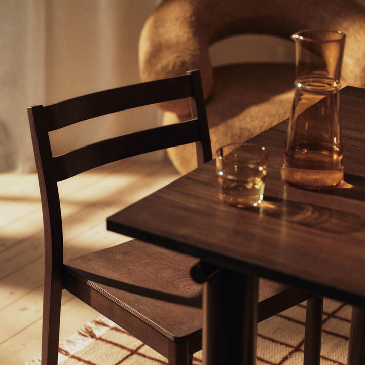 PRE-ORDER │ FERM LIVING Atura Dining Table, 200x90cm, Dark Chocolate/Dark Stained Oak
