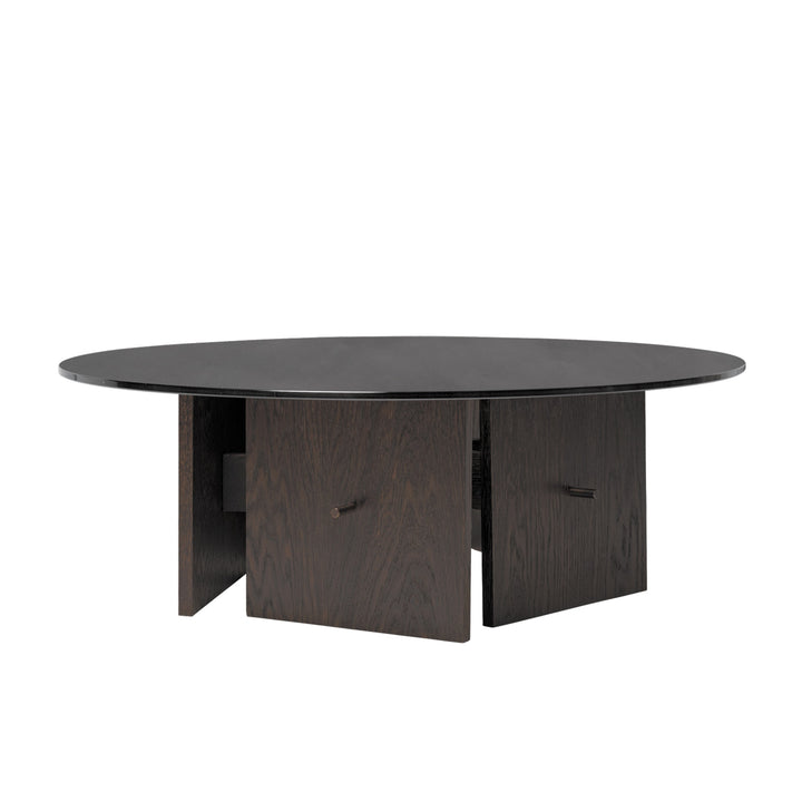 PRE-ORDER │ FERM LIVING Aukko Coffee Table, Tinted Glass/Dark Stained Oak