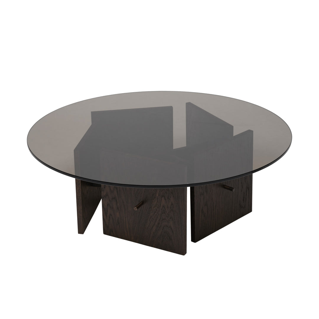 PRE-ORDER │ FERM LIVING Aukko Coffee Table, Tinted Glass/Dark Stained Oak
