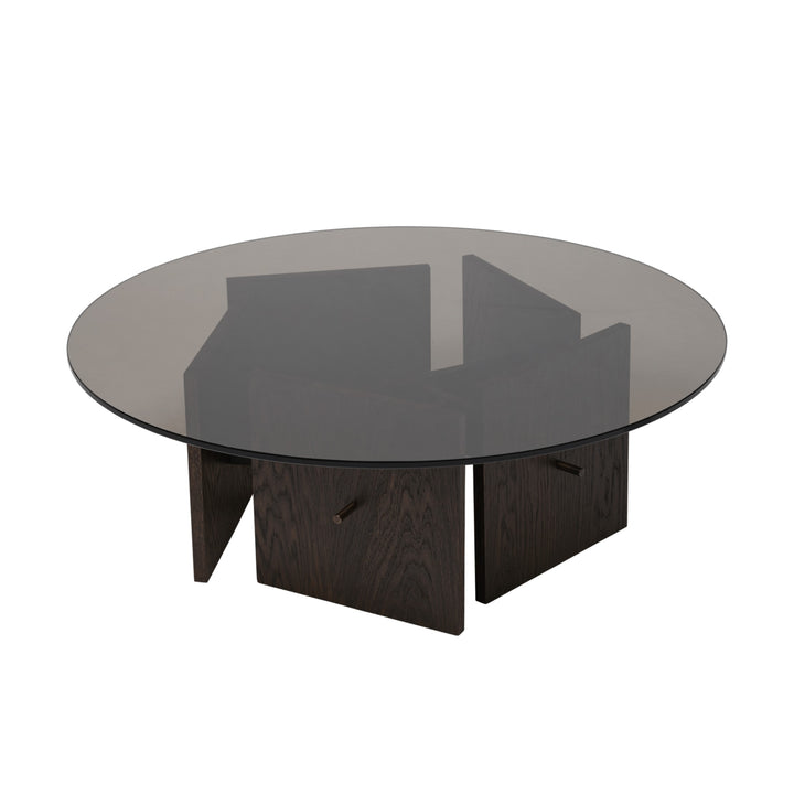 PRE-ORDER │ FERM LIVING Aukko Coffee Table, Tinted Glass/Dark Stained Oak