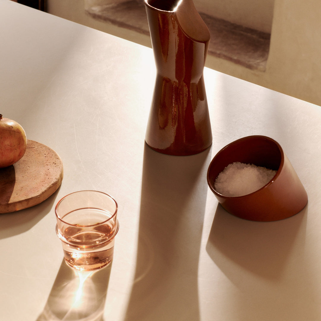 FERM LIVING Boya Low Glasses, Blush (Set of 2)