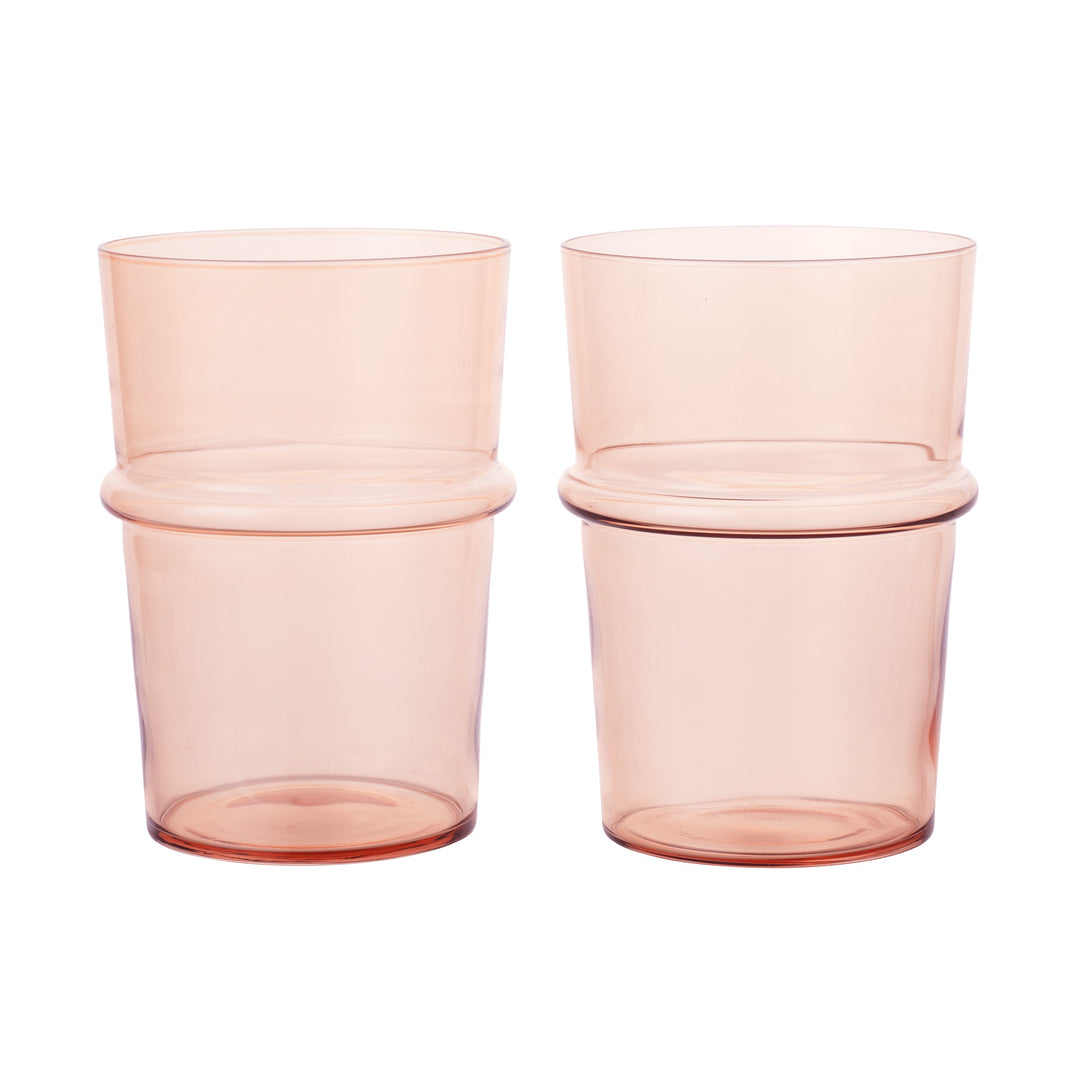 FERM LIVING Boya Tall Glasses, Blush (Set of 2)