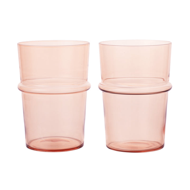 FERM LIVING Boya Tall Glasses, Blush (Set of 2)