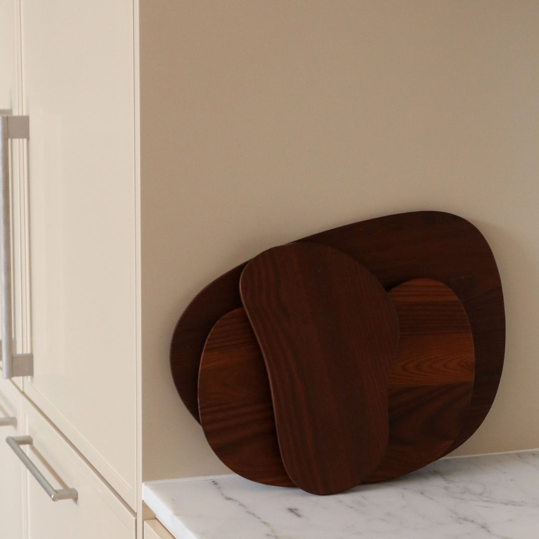 FERM LIVING Cairn Cutting Boards, Dark Brown (Set of 3)