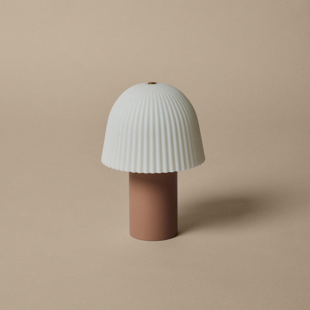 FERM LIVING Frill Portable Lamp, Rose/White
