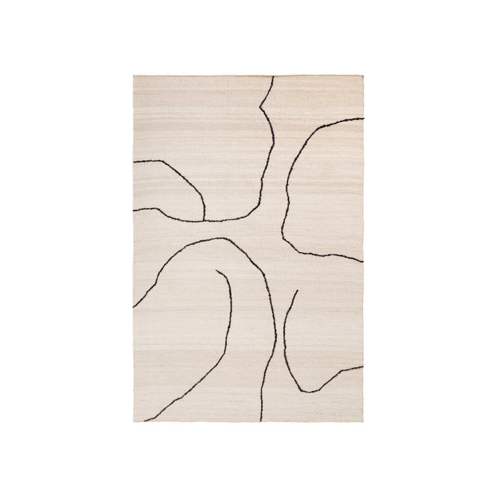 PRE-ORDER │ FERM LIVING Gesso Jute Rug, 170x240cm, Off-White/Dark Fig