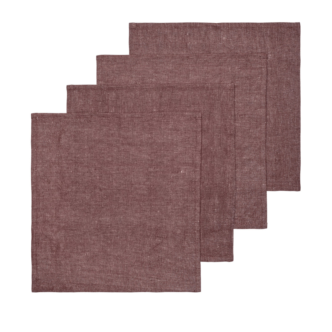 FERM LIVING Hale Napkins, Chestnut (Set of 4)