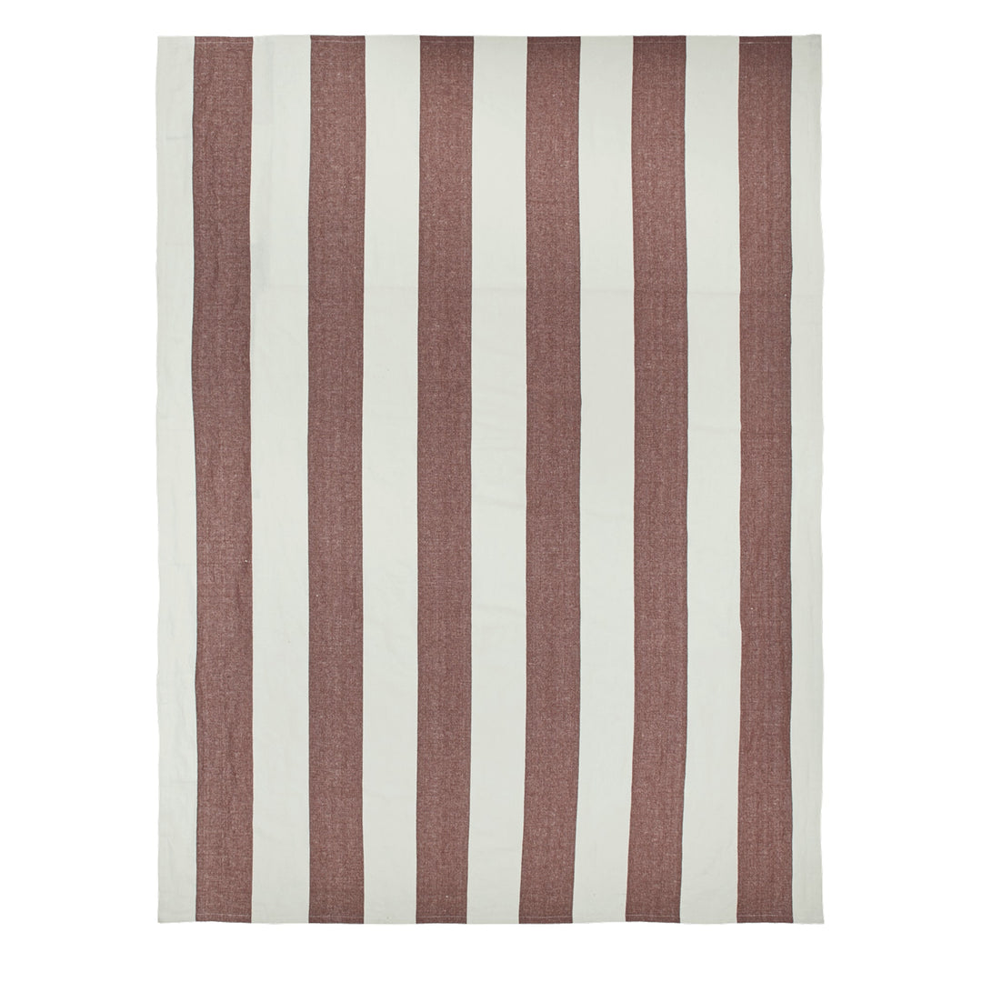 FERM LIVING Hale Tablecloth, Chestnut/Frosted Lime