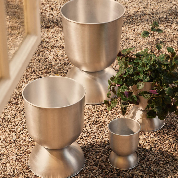 FERM LIVING Hourglass Flower Pot, H59cm Medium, Aluminium