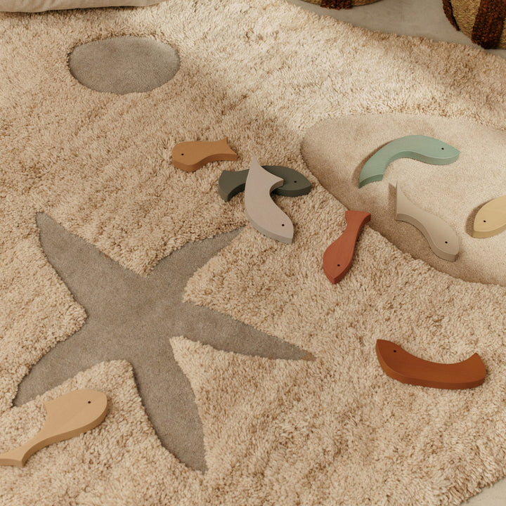 FERM LIVING Kove Tufted Rug, Off White, D 130 cm