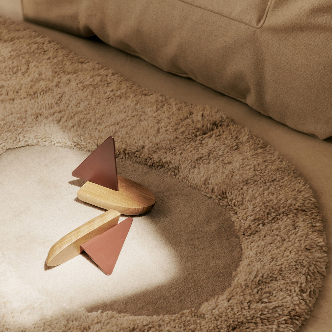 FERM LIVING Kove Tufted Rug, Off White, D 130 cm