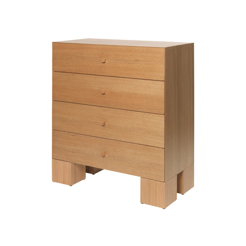 PRE-ORDER │ FERM LIVING Kuben Drawers 1x4, Natural Oak Veneer