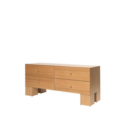 PRE-ORDER │ FERM LIVING Kuben Drawers 2x2, Natural Oak Veneer