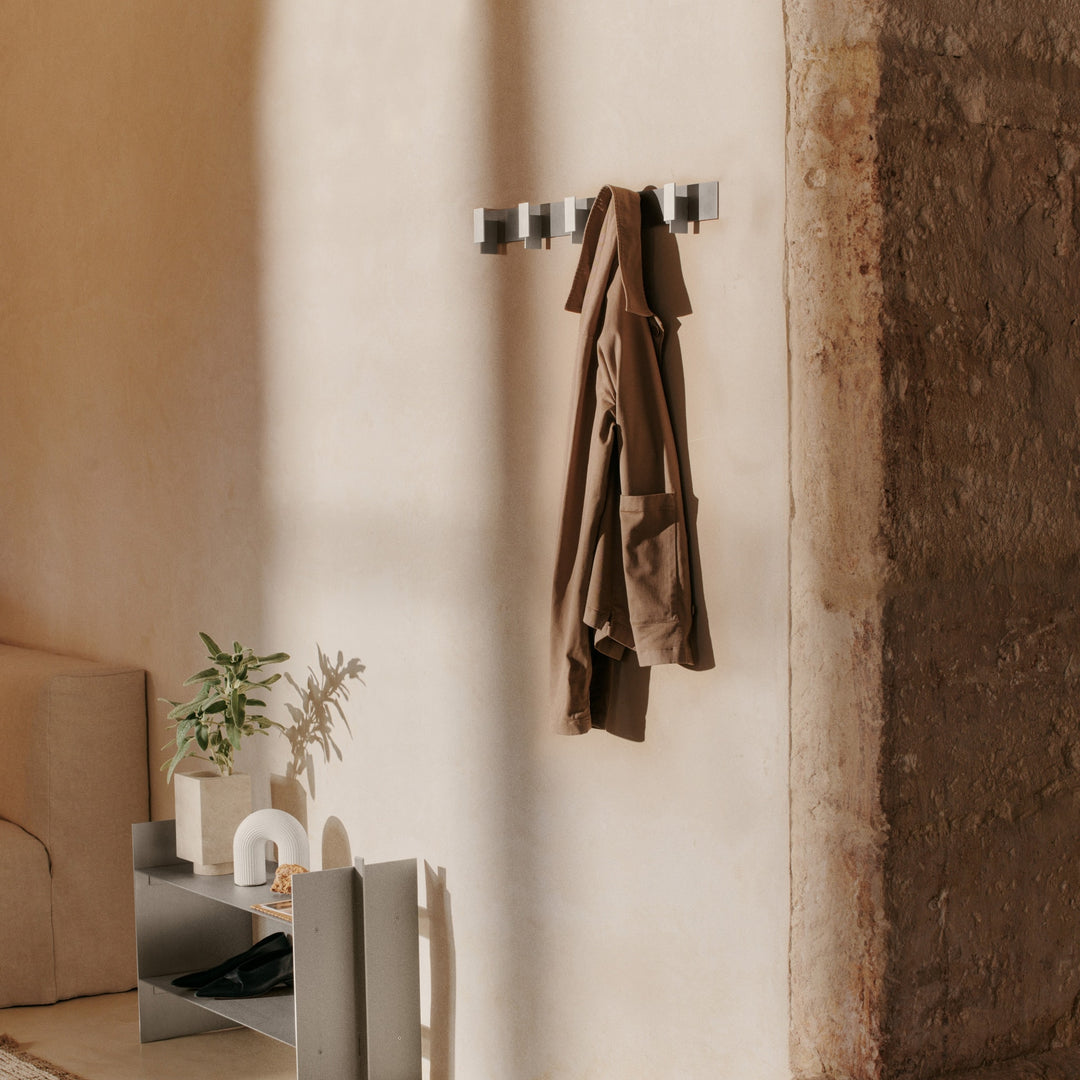 FERM LIVING Lager Coat Rack, (L) 71cm, Aluminium