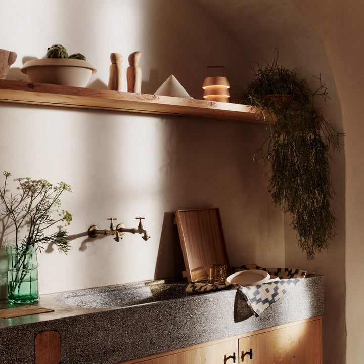 FERM LIVING Luver Portable Lamp, Natural