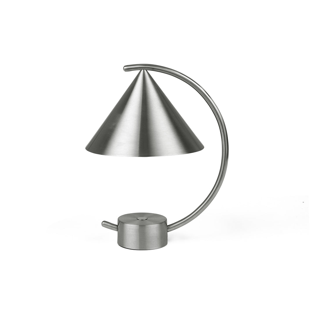 FERM LIVING Meridian Table Lamp, Portable, Brushed Steel