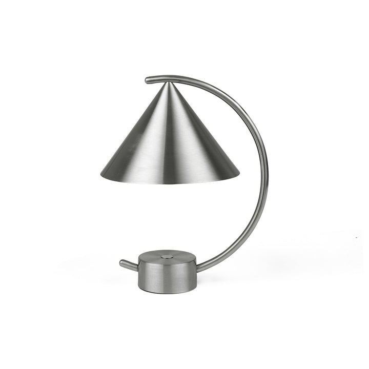 FERM LIVING Meridian Table Lamp, Portable, Brushed Steel